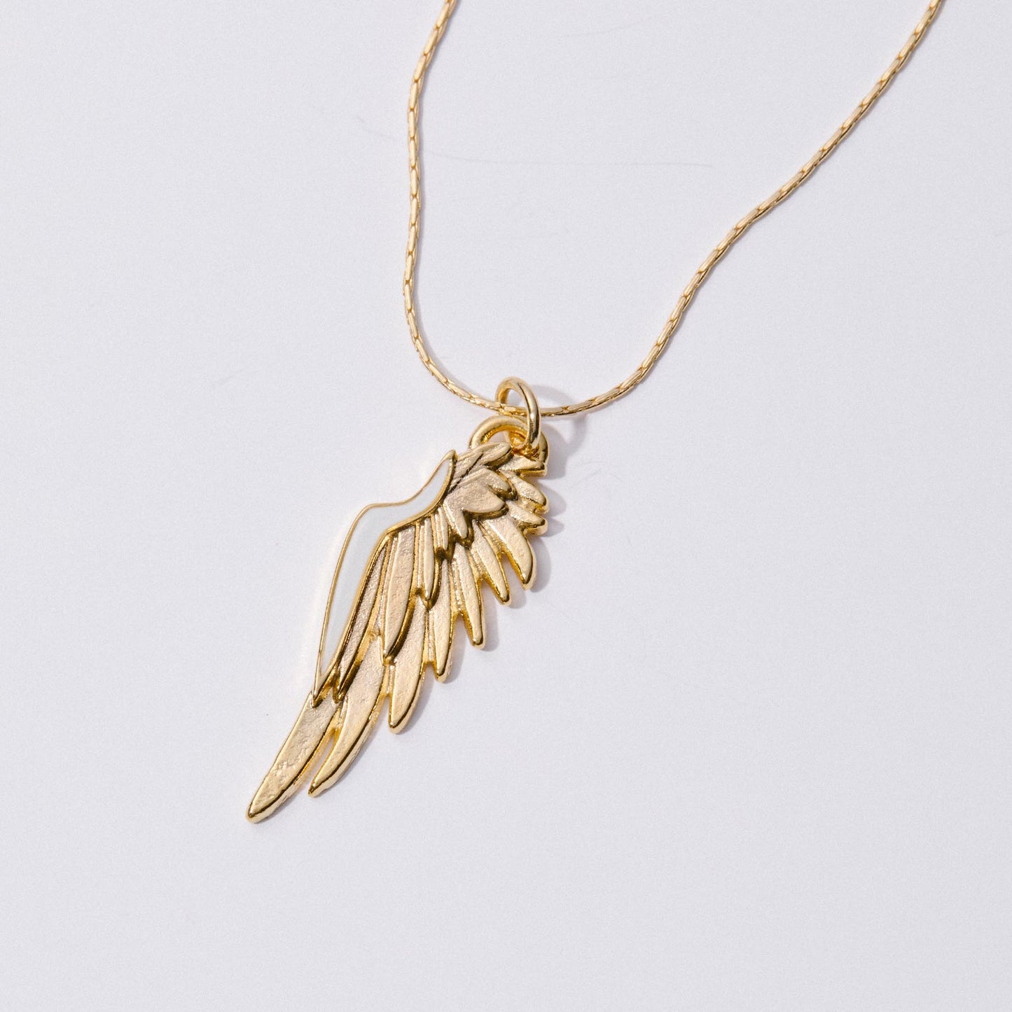 Gold Angel Wing Adjustable Necklace