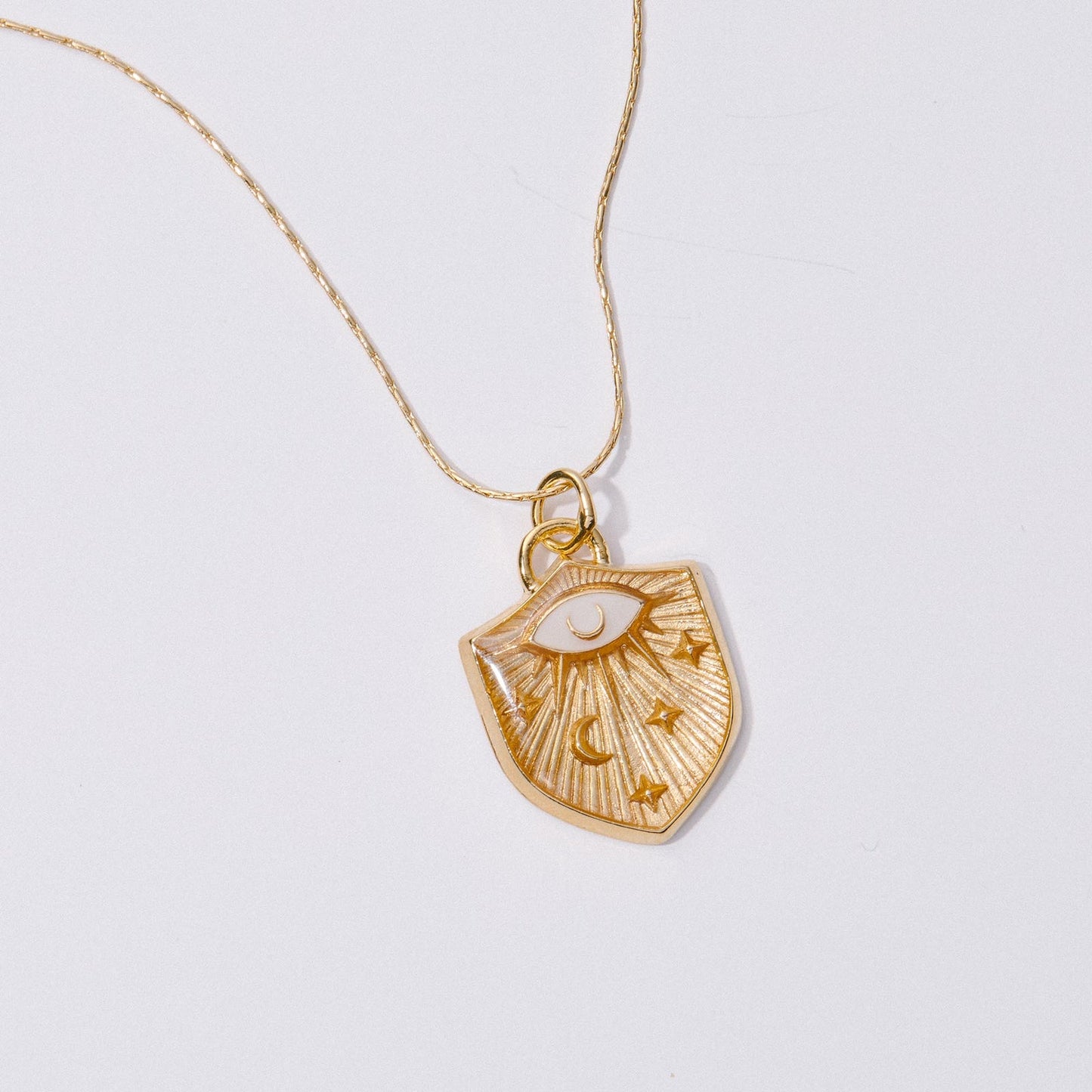 Gold Protective Eye Adjustable Necklace