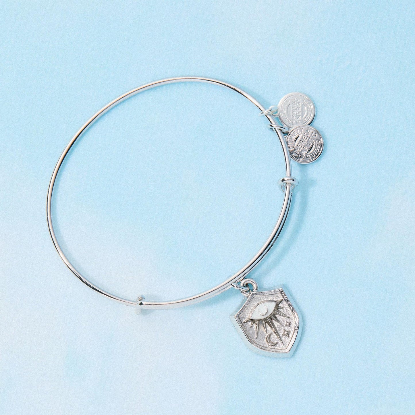 Silver Protective Eye Expandable Bangle