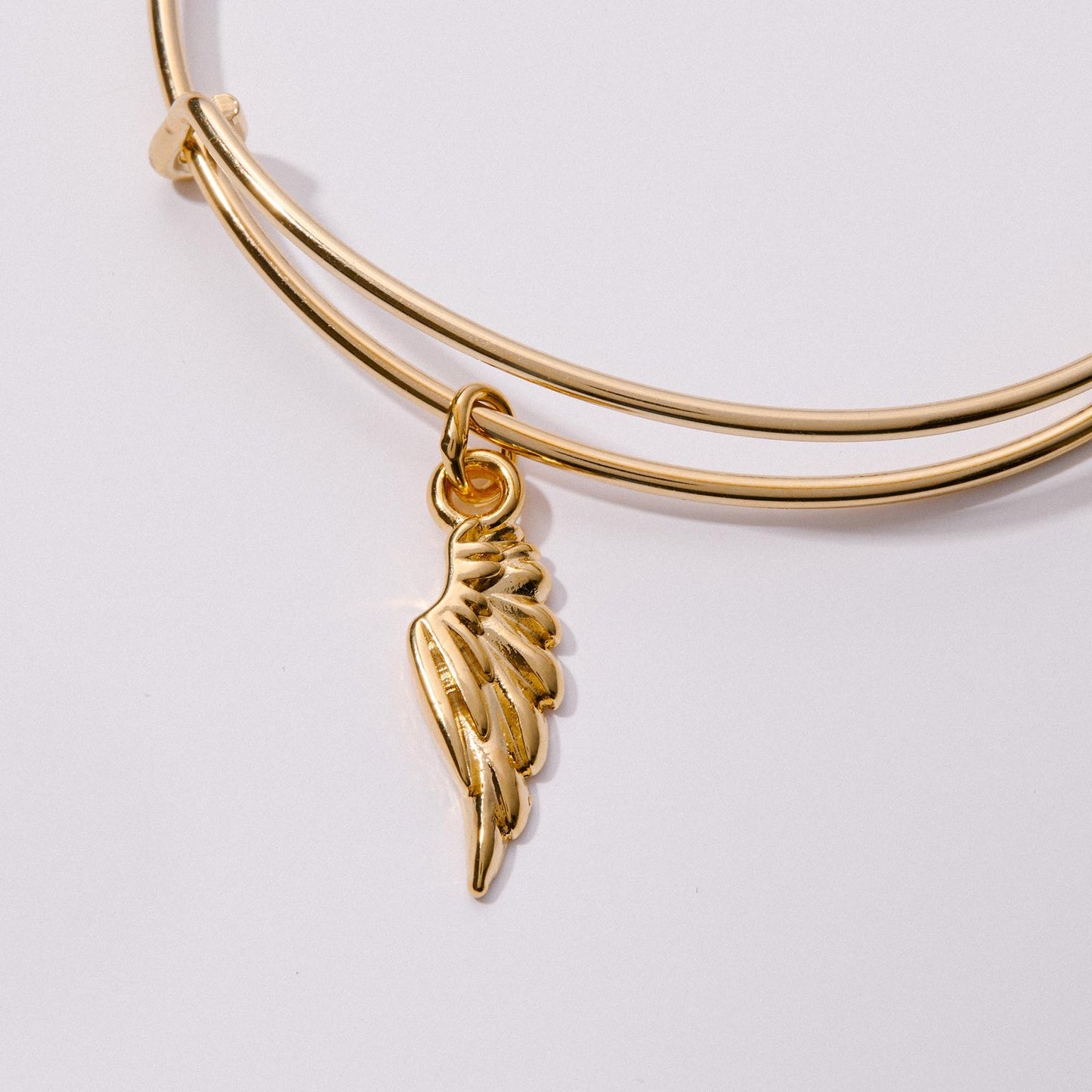 Gold Angel Wing Expandable Bangle