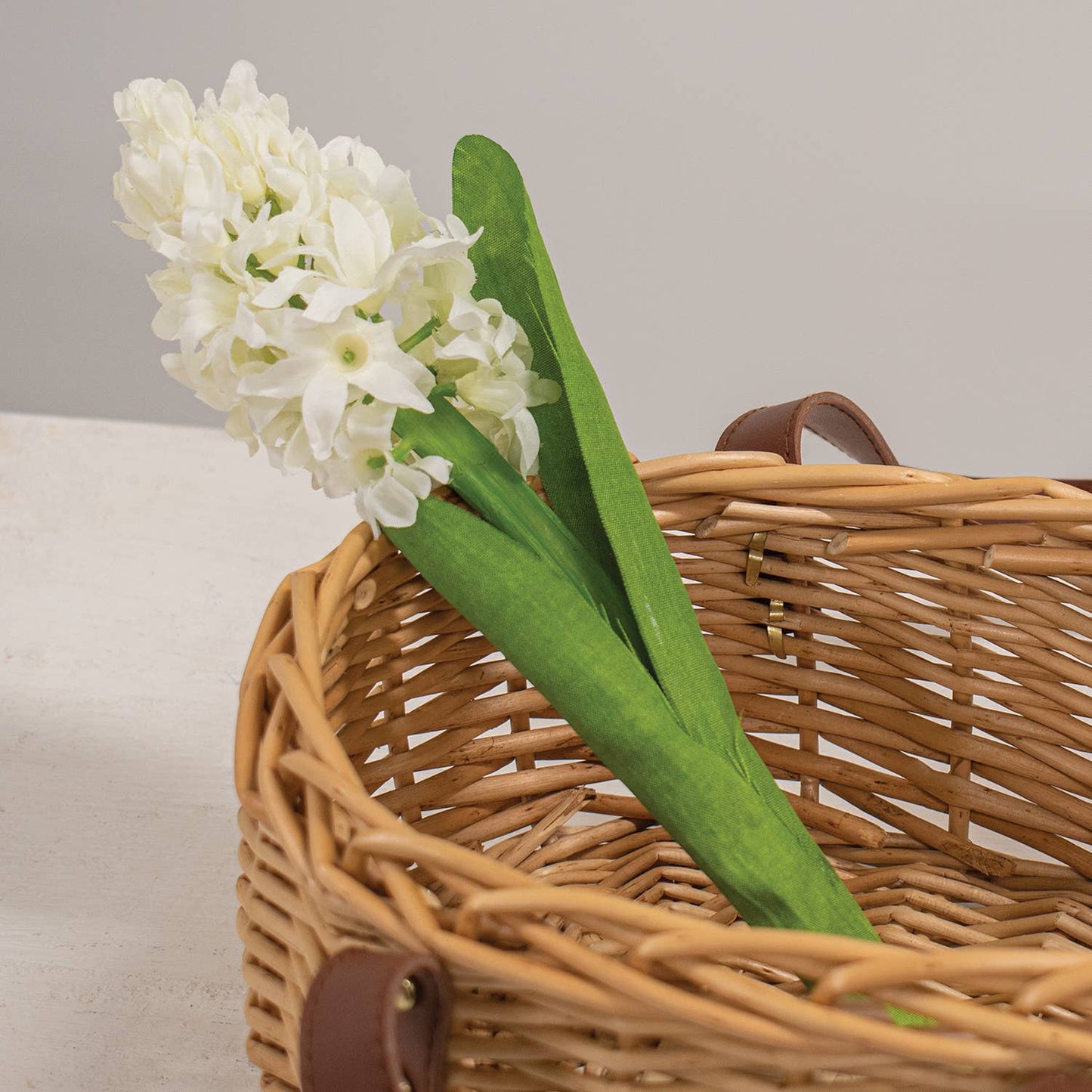 White Hyacinth Stem - 11"H
