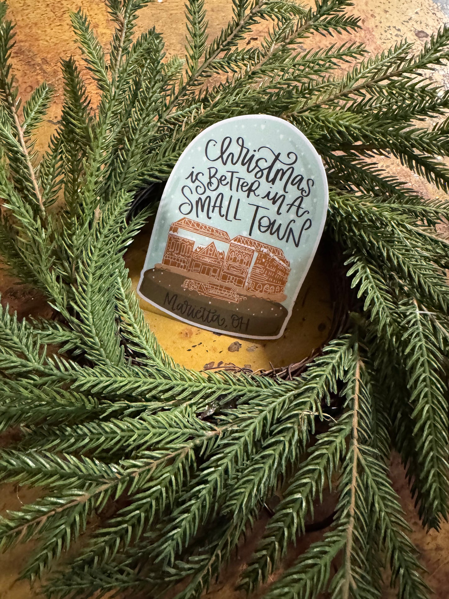 Christmas is Better In Marietta Sticker